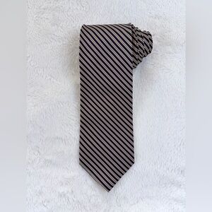 Jos. A. Bank Black and Tan Striped Tie